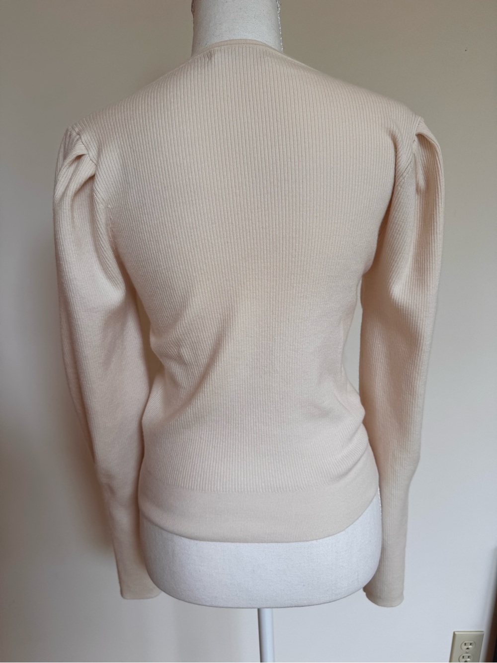 Ulla Johnson Cream Button-Front Ribbed Cardigan - Picture 3 of 6
